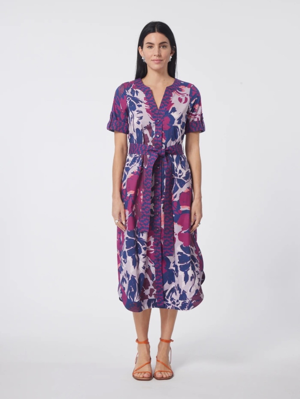 Gilner Farrar Helena Dress Marbella Print Size Small